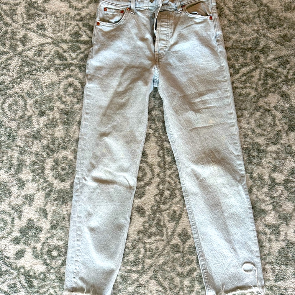 Gap cheeky straight high rise light blue jeans